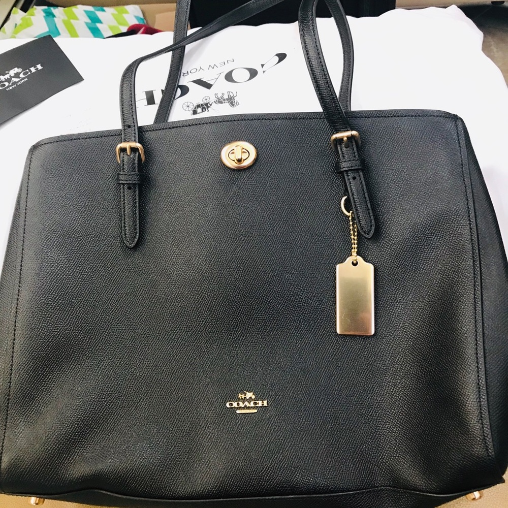 Coach- NEW Black leather bag